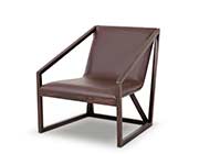 Modern Brown eco-leather lounge chair VG511