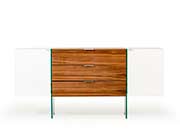 White and Walnut Floating Buffet VG001