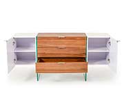White and Walnut Floating Buffet VG001
