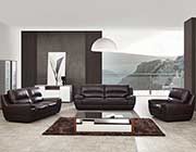 Italian Dark Brown Leather Sofa Set AEK-18DB