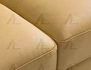 Modern Sofa Collection in Yellow Top Grain Leather