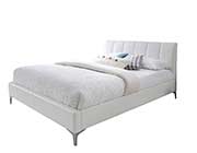 White eco pelle Bed NJ Leanna