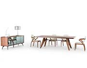 Walnut Veneer Dining Table VG403