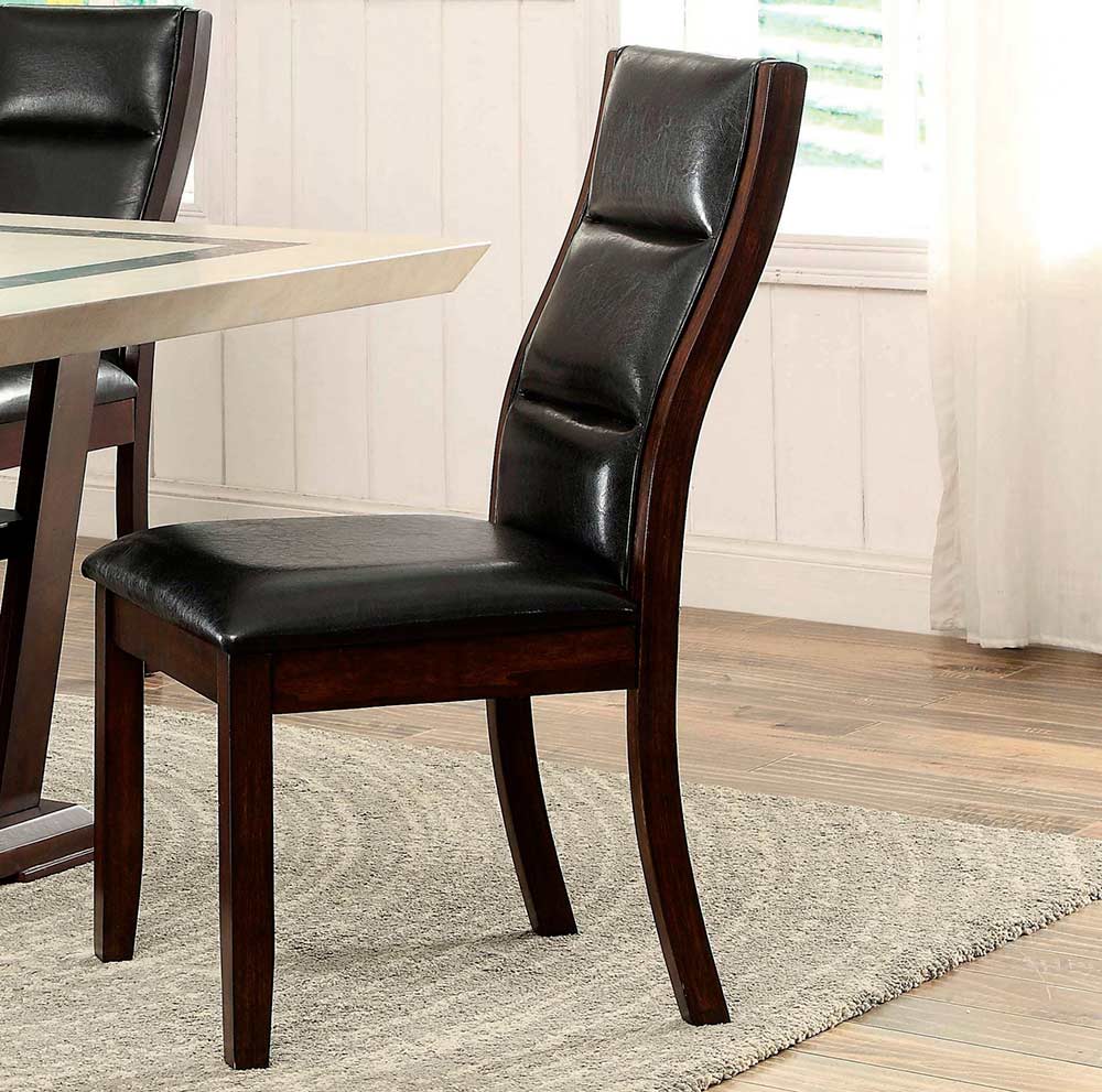 Transitional Dining Chair Black Cappuccino Co441 B1 