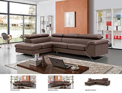 Top Grain Leather Sectional Sofa EF Calix