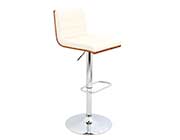 Cream Leatherette Vasari Bar Stool by Lumisource