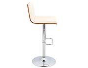 Cream Leatherette Vasari Bar Stool by Lumisource