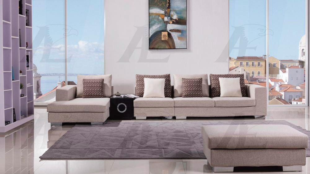 Modern Sofa Sectional Fabric Cream Console Ae200 B1 