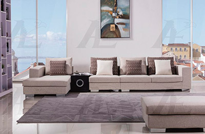 Cream Fabric Sectional Sofa AE200