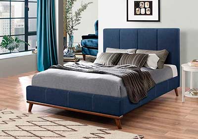 Blue Woven Fabric Bed CO626