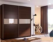 Modern Sliding Wardrobe Nelly in Dark Oak