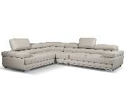 White Leather sectional sofa EF 119