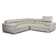 White Leather sectional sofa EF 119