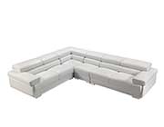 White Leather sectional sofa EF 119