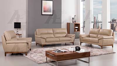 Tan Italian leather sofa AEK 080