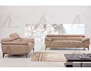 Tan Italian leather sofa AEK 076