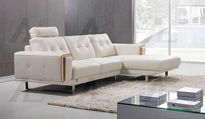 White Italian leather sectional AEK 051