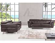 Dark Gray Italian leather sofa AEK 68