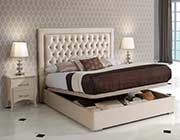 Ivory Bed with Storage EF Adiana