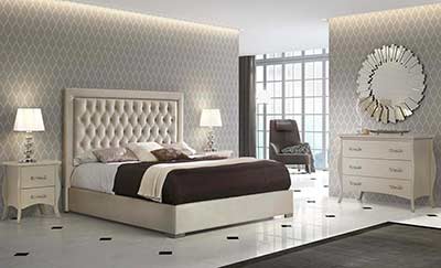 Ivory Bed with Storage EF Adiana