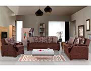 Calandra Brown Fabric Sofa bed