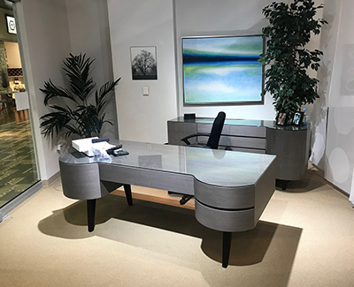 Light Gray Veneer Desk SH Claire