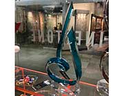 Evolution Teal Acrylic Sculpture by Muniz Plastics