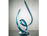 Evolution Teal Acrylic Sculpture by Muniz Plastics