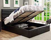 Black Leatherette Storage bed CO 469