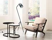 Beige Fabric Lounge Chair Z007