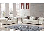 Ivory Bonded Leather Sofa set AE 608