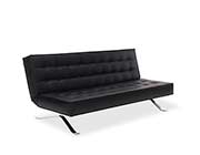 Black Leatherette Sofa Bed NJ 44
