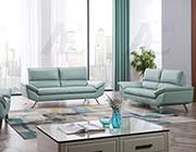 Teal Genuine Leather Sofa set AE 152