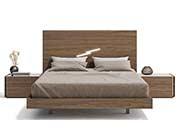 Walnut Bed with Light Grey Lacquer NJ Fidelia