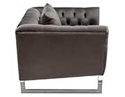 Dusk Grey Velvet Sofa DS Crown