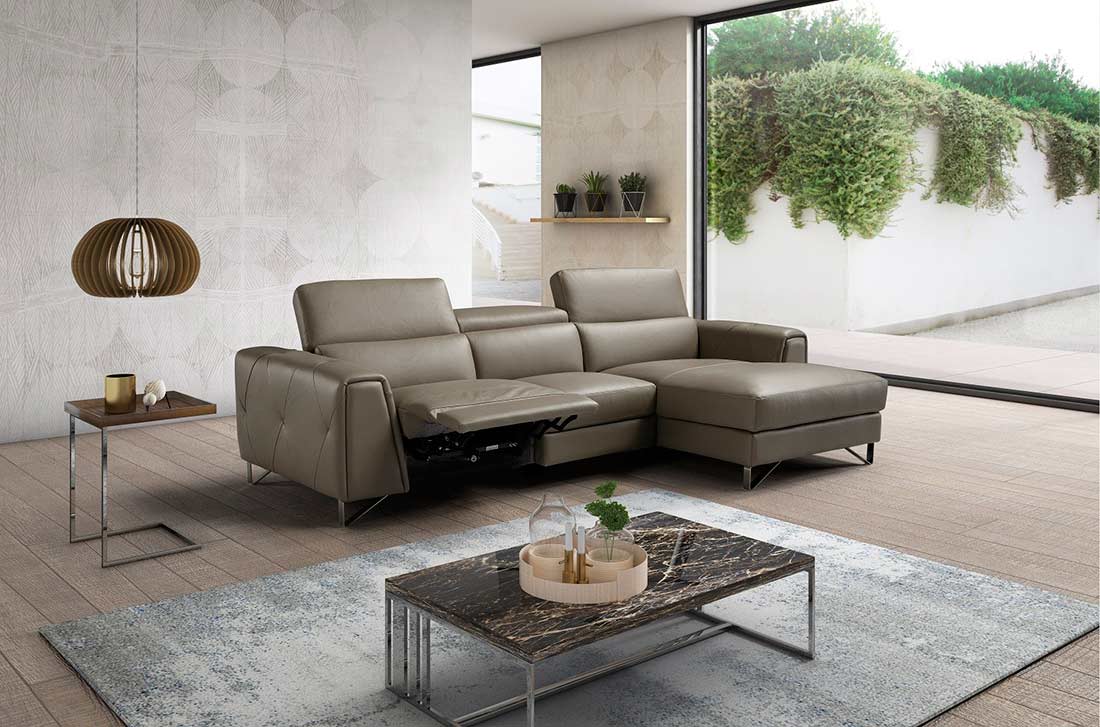 Reclining Leather Sectional Sofa Nj Magia Leather Sectionals