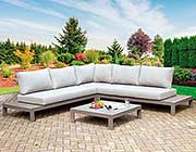 Light Gray Patio Sofa sectional FA 591