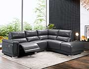 Grey Sectional Sofa Power Recliner EF 901