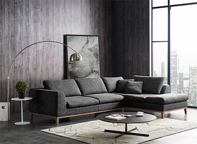 Dark Gray Sectional Sofa VG Hugon