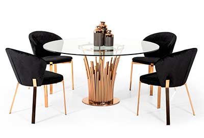 Stylish Dining Table Rose gold VG Maddox