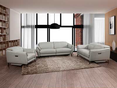 Gray Modern Power Recliner Sofa AE 247