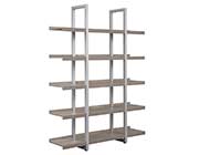 Open Gray Tall Bookcase by Unique Furniture