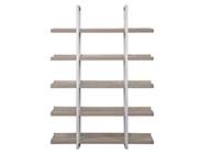 Open Gray Tall Bookcase by Unique Furniture