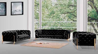 Modern Velvet Sofa Set