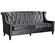 Black Velvet Tufted Sofa AL Bastian