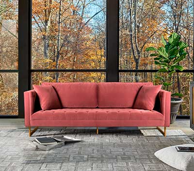 Pink Velvet Sofa AL Lisha