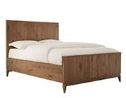Modern Bed in Walnut Finish MS 816