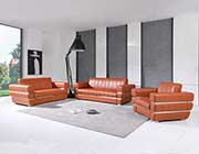 Camel Leather Sofa set GU 04