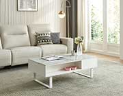 White Coffee Table with storage EF 88