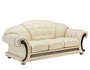 Ivory Leather sofa EF Alberta